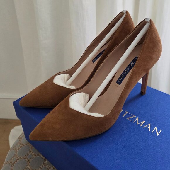 Stuart Weitzman Anny Basket brown suede leather 5.5 - Picture 11 of 11